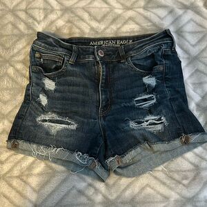 Dark Wash Denim American Eagle Shorts